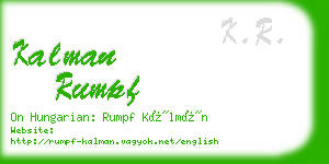 kalman rumpf business card